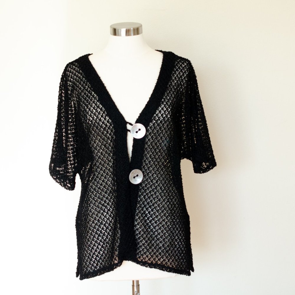 JM Collection crochet cardigan